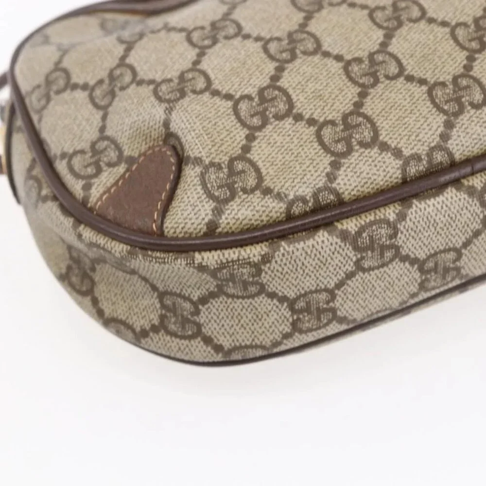 GUCCI GG Supreme Web Sherry Line Bag PVC Beige Gold - Picture 5 of 16